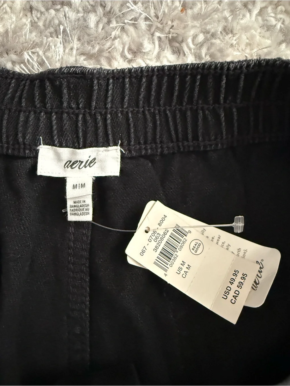 aerie Black Distressed High-Rise Denim Shorts - Picture 4 of 4